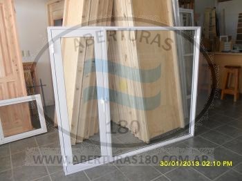 Ventanas de aluminio con rejas 1.80 x 1.50.